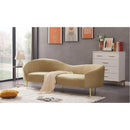  Manufacturer Color_Camel -- Ritz 85.5" Camel Velvet Upholstered Sofa IMAGE 2