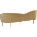  Manufacturer Color_Camel -- Ritz 85.5" Camel Velvet Upholstered Sofa IMAGE 5