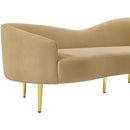  Manufacturer Color_Camel -- Ritz 85.5" Camel Velvet Upholstered Sofa IMAGE 7
