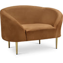  Manufacturer Color_Saddle -- Ritz Saddle Velvet Upholstered Chair IMAGE 1
