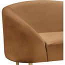  Manufacturer Color_Saddle -- Ritz Saddle Velvet Upholstered Chair IMAGE 4