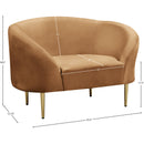  Manufacturer Color_Saddle -- Ritz Saddle Velvet Upholstered Chair IMAGE 8
