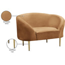  Manufacturer Color_Saddle -- Ritz Saddle Velvet Upholstered Chair IMAGE 9