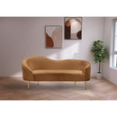  Manufacturer Color_Saddle -- Ritz 67" Saddle Velvet Upholstered Loveseat IMAGE 2