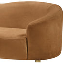  Manufacturer Color_Saddle -- Ritz 67" Saddle Velvet Upholstered Loveseat IMAGE 5
