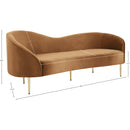  Manufacturer Color_Saddle -- Ritz 85.5" Saddle Velvet Upholstered Sofa IMAGE 13