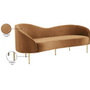  Manufacturer Color_Saddle -- Ritz 85.5" Saddle Velvet Upholstered Sofa IMAGE 14