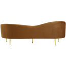  Manufacturer Color_Saddle -- Ritz 85.5" Saddle Velvet Upholstered Sofa IMAGE 5