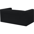  Manufacturer Color_Black -- Meridian Henson Stationary Fabric Loveseat IMAGE 4