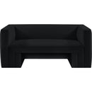  Manufacturer Color_Black -- Meridian Henson Stationary Fabric Loveseat IMAGE 5