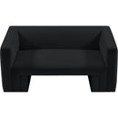  Manufacturer Color_Black -- Meridian Henson Stationary Fabric Loveseat IMAGE 6