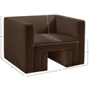  Manufacturer Color_Brown -- Henson Brown Velvet Upholstered Chair IMAGE 18