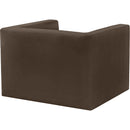  Manufacturer Color_Brown -- Henson Brown Velvet Upholstered Chair IMAGE 4