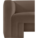  Manufacturer Color_Brown -- Henson 63" Brown Velvet Upholstered Loveseat IMAGE 11