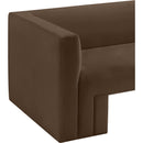  Manufacturer Color_Brown -- Henson 63" Brown Velvet Upholstered Loveseat IMAGE 12