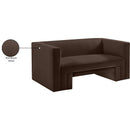  Manufacturer Color_Brown -- Henson 63" Brown Velvet Upholstered Loveseat IMAGE 19