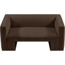  Manufacturer Color_Brown -- Henson 63" Brown Velvet Upholstered Loveseat IMAGE 6