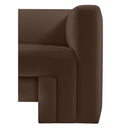Meridian Henson Brown Velvet Loveseat IMAGE 8