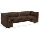 Manufacturer Color_Brown -- Henson 89.5" Brown Velvet Upholstered Sofa IMAGE 18