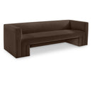  Manufacturer Color_Brown -- Henson 89.5" Brown Velvet Upholstered Sofa IMAGE 1