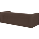 Manufacturer Color_Brown -- Henson 89.5" Brown Velvet Upholstered Sofa IMAGE 4