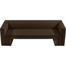  Manufacturer Color_Brown -- Henson 89.5" Brown Velvet Upholstered Sofa IMAGE 6