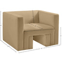  Manufacturer Color_Camel -- Henson Camel Velvet Upholstered Chair IMAGE 18