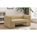  Manufacturer Color_Camel -- Henson 63" Camel Velvet Upholstered Loveseat IMAGE 2