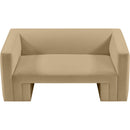 Manufacturer Color_Camel -- Henson 63" Camel Velvet Upholstered Loveseat IMAGE 6