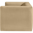  Manufacturer Color_Camel -- Henson 63" Camel Velvet Upholstered Loveseat IMAGE 7