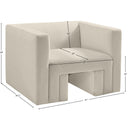 Meridian Henson Cream Velvet Chair IMAGE 18
