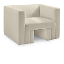  Manufacturer Color_Cream -- Henson Cream Velvet Upholstered Chair IMAGE 1