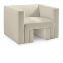 Meridian Henson Cream Velvet Chair IMAGE 1