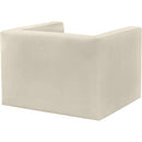  Manufacturer Color_Cream -- Henson Cream Velvet Upholstered Chair IMAGE 4