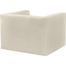 Meridian Henson Cream Velvet Chair IMAGE 4