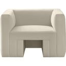  Manufacturer Color_Cream -- Henson Cream Velvet Upholstered Chair IMAGE 5