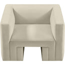 Meridian Henson Cream Velvet Chair IMAGE 6