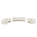  Manufacturer Color_Cream -- Henson 63" Cream Velvet Upholstered Loveseat IMAGE 16