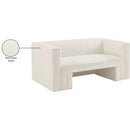  Manufacturer Color_Cream -- Henson 63" Cream Velvet Upholstered Loveseat IMAGE 19