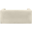  Manufacturer Color_Cream -- Henson 63" Cream Velvet Upholstered Loveseat IMAGE 3