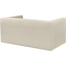  Manufacturer Color_Cream -- Henson 63" Cream Velvet Upholstered Loveseat IMAGE 4