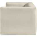Meridian Henson Cream Velvet Loveseat IMAGE 7