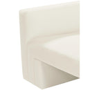  Manufacturer Color_Cream -- Henson 89.5" Cream Velvet Upholstered Sofa IMAGE 10