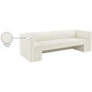 Manufacturer Color_Cream -- Henson 89.5" Cream Velvet Upholstered Sofa IMAGE 19
