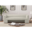  Manufacturer Color_Cream -- Henson 89.5" Cream Velvet Upholstered Sofa IMAGE 2