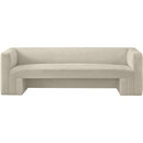  Manufacturer Color_Cream -- Henson 89.5" Cream Velvet Upholstered Sofa IMAGE 5