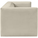  Manufacturer Color_Cream -- Henson 89.5" Cream Velvet Upholstered Sofa IMAGE 7