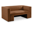  Manufacturer Color_Saddle -- Henson 63" Saddle Velvet Upholstered Loveseat IMAGE 1