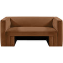  Manufacturer Color_Saddle -- Henson 63" Saddle Velvet Upholstered Loveseat IMAGE 5