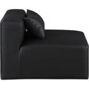  Manufacturer Color_Black -- Meridian Cube Stationary Leather Look Chair IMAGE 6